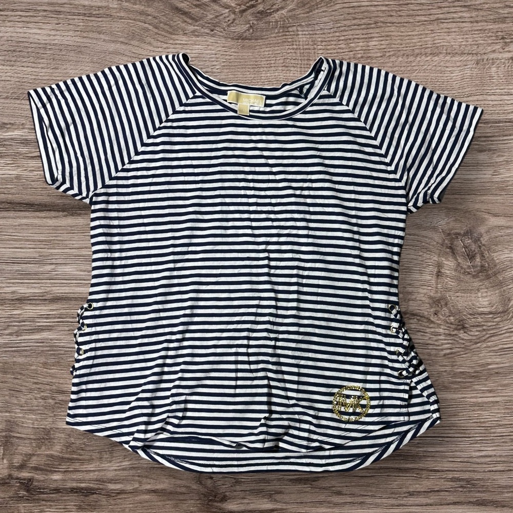 Women’s Michael Kors Blouse Blue/White stripes Size XL